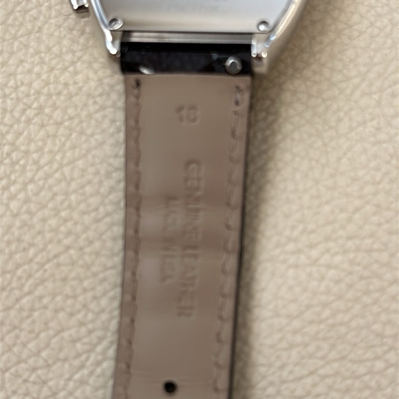 MICHELE Watch with Black Patent Leather Strap in EXCELLENT CONDITION